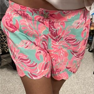 Lilly Pulitzer Pink and Aqua Women's Bermudas